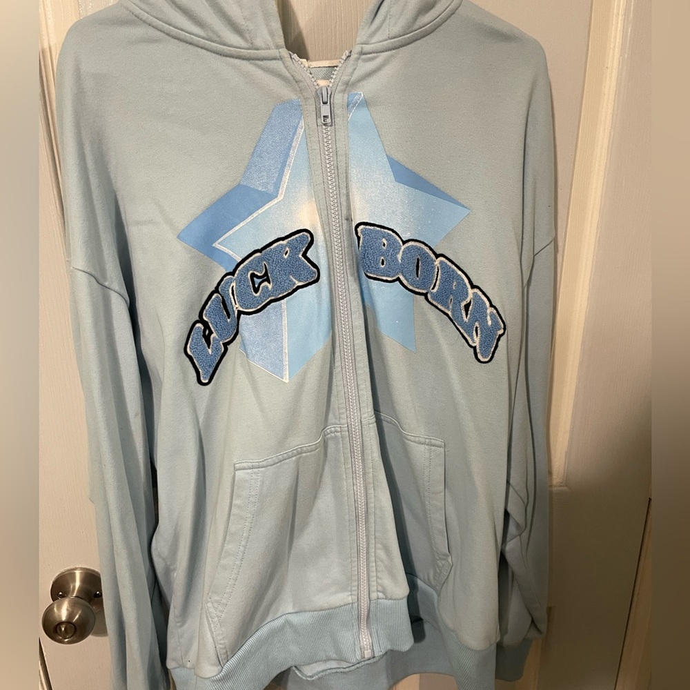 Light blue Luck Born Jacket
